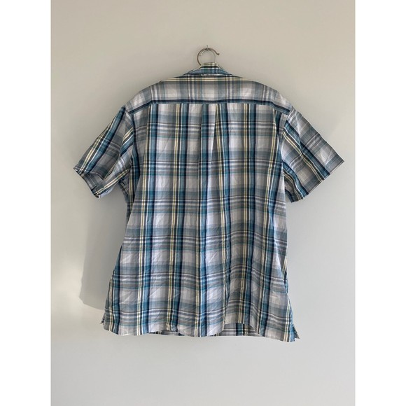 Mens Eddie Bauer Button Down Short Sleeve Plaid Shirt size XL - Picture 3 of 6